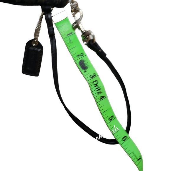 Coach Monogram Wristlet in Black Grey with Metallic Elements and leather strap - Picture 4 of 9